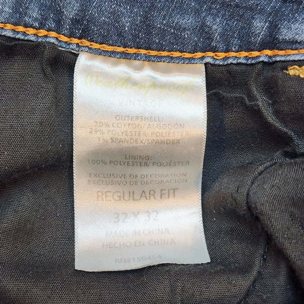 Weatherproof Vintage Fleece Lined Jeans Men's 32x32 Regular Fit Distressed Blue